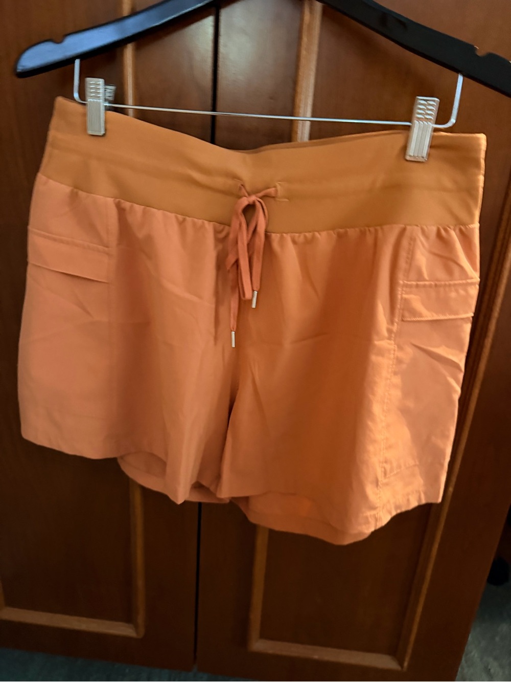 CALIA by Carrie Underwood Orange Drawstring Cargo Shorts